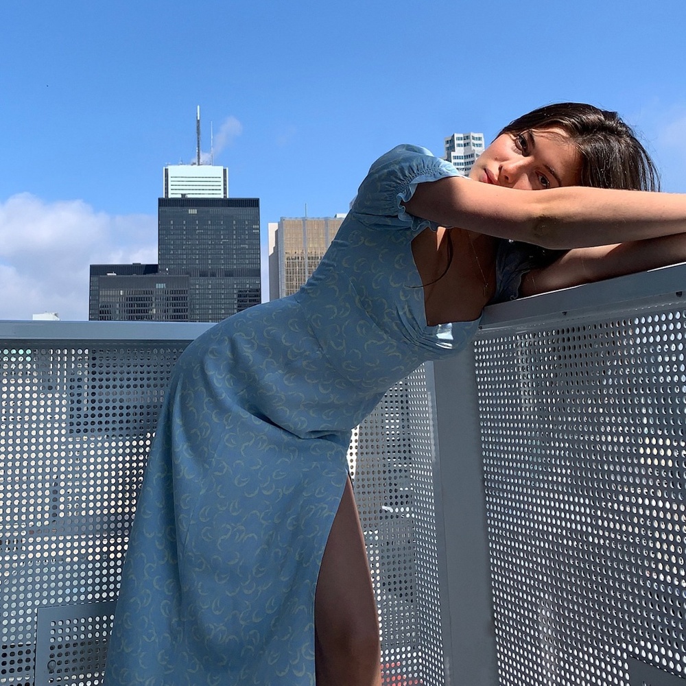 Wilfred Light Blue Midi Dress - Picture 4 of 4
